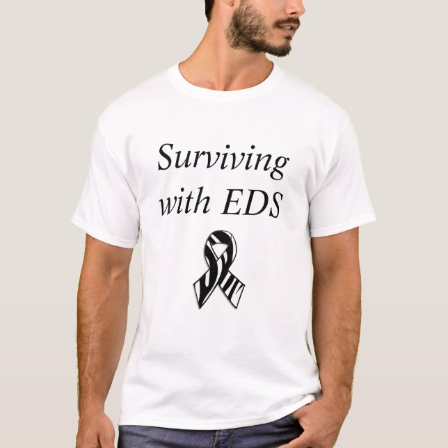 Camiseta Sobrevivendo à Síndrome de EDS Ehlers-Danlos Ribbo (Frente)