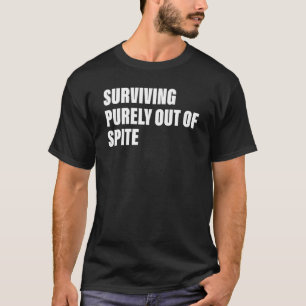 Camiseta Sobrevivendo Exclusivamente Fora Da Citação De Rou