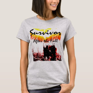 Camiseta "Sobrevivente, Após a Queda" Cena Amarela Vermelha