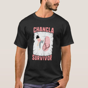 Camiseta Sobrevivente Chancla Mãe Sacudir Sandal Sarcástico