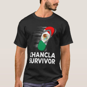 Camiseta Sobrevivente Chancla México Piada de Bandeira Mexi