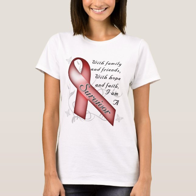 Camiseta Sobrevivente da anemia da célula falciforme (Frente)