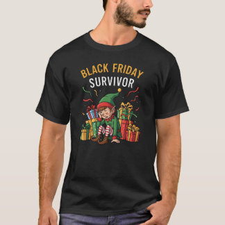 Camiseta Sobrevivente da Black Friday – Compradora de Natal