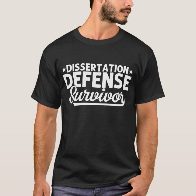 Camiseta Sobrevivente da Defesa da Dissertação, Graduação E (Frente)