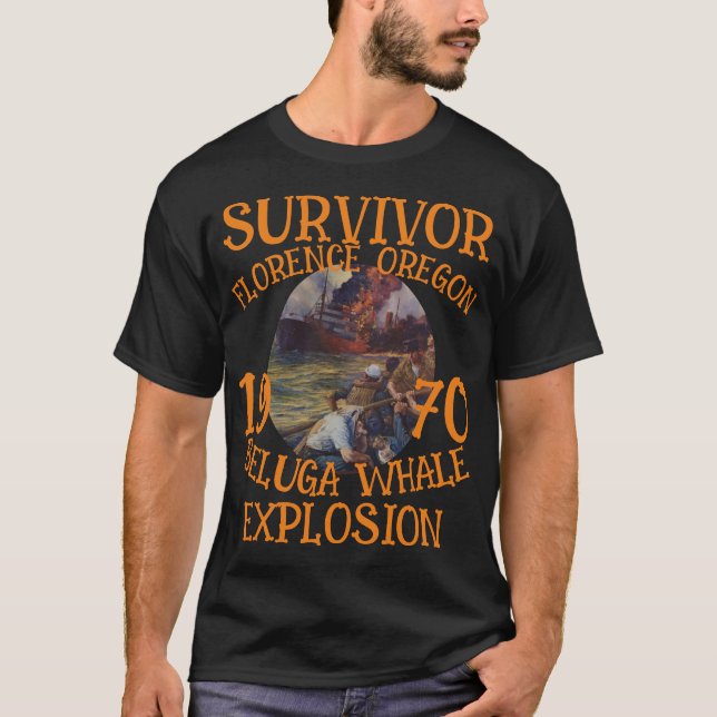 Camiseta Sobrevivente da explosão de baleia FW HG SL Oregon (Frente)