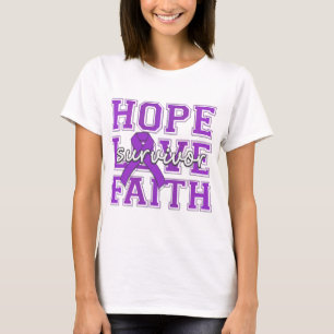 Camiseta Sobrevivente da fé do amor da esperança da