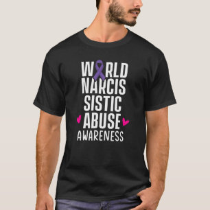Camiseta Sobrevivente da Fita de Consciência do Abuso Narci