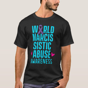 Camiseta Sobrevivente da Fita de Consciência do Abuso Narci