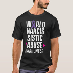 Camiseta Sobrevivente da Fita de Consciência do Abuso Narci