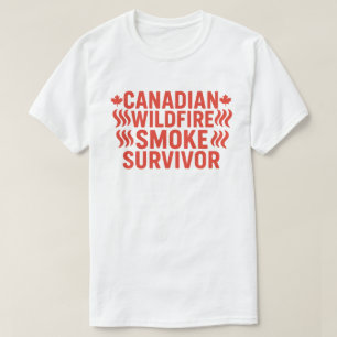 Camiseta Sobrevivente da Fumaça de Incêndio Florestal Canad