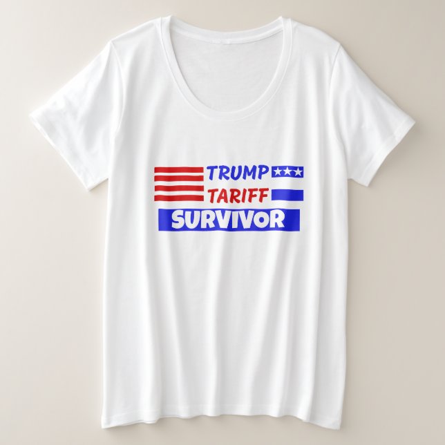 CAMISETA SOBREVIVENTE DA TARIFA TRUMP (Frente do Design)