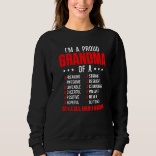 Camiseta Sobrevivente de Anemia Falciforme Avó Orgulhosa An