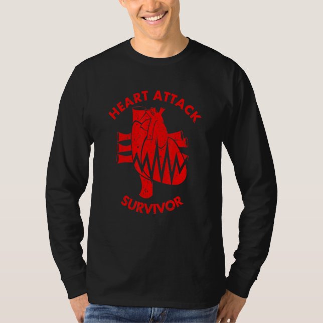 Camiseta Sobrevivente de ataque cardíaco (Frente)