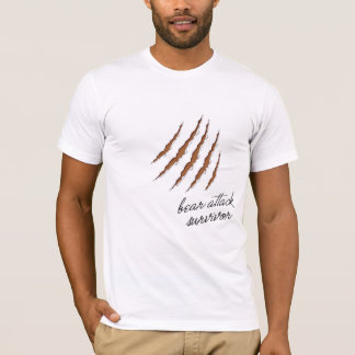 Camiseta Sobrevivente de ataque de ursos Dura pele escura