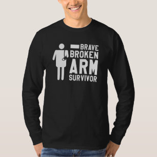 Camiseta Sobrevivente de Braço Quebrado Corajoso Recuperaçã
