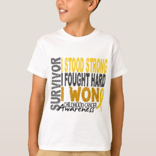 Camiseta Sobrevivente de câncer 4 da infância