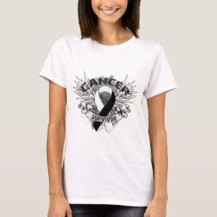 Camiseta Sobrevivente de câncer Carcinoid voado Grunge da