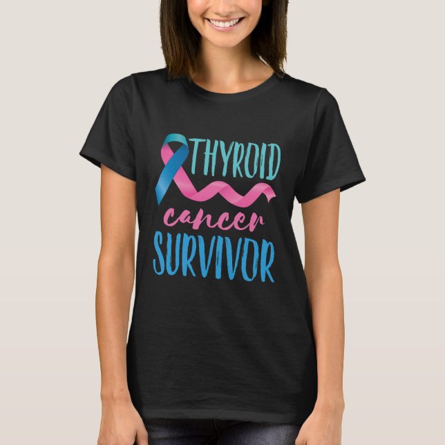 Camiseta Sobrevivente de câncer da tiroide (Frente)