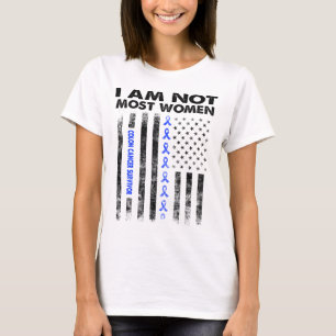 Camiseta sobrevivente de câncer de cólon eu não sou a ma