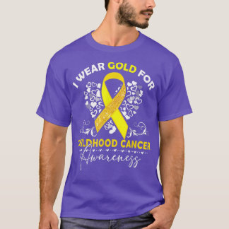 Camiseta Sobrevivente de câncer de infância eu Visto a Dour