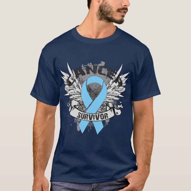 Camiseta Sobrevivente de câncer de próstata de Faixa de Opç (Frente)