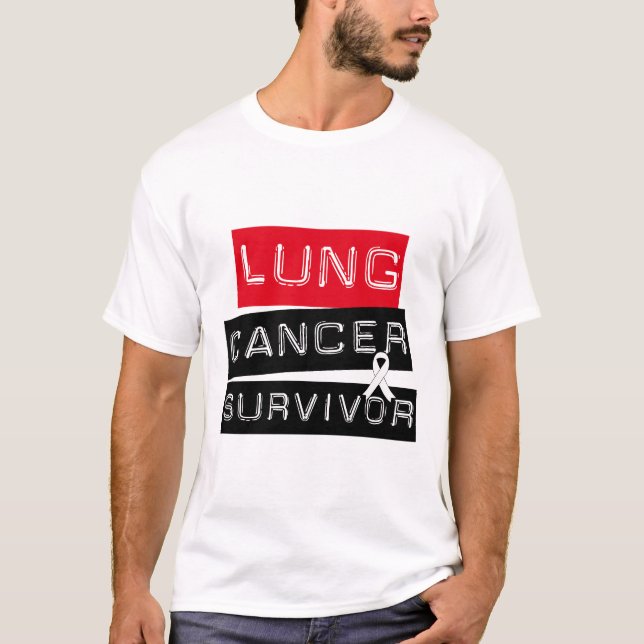 Camiseta Sobrevivente de câncer do pulmão (Frente)