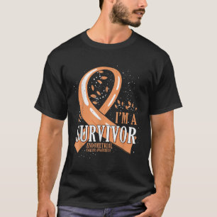 Camiseta Sobrevivente de câncer Pêssego Cancer Endometrial