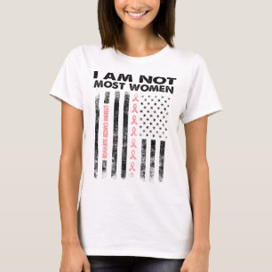 Camiseta sobrevivente de câncer uterino não sou a maioria d