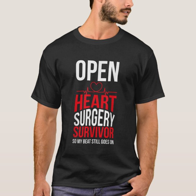 Camiseta Sobrevivente de Cirurgia Aberta Meu Beat Ainda Est (Frente)