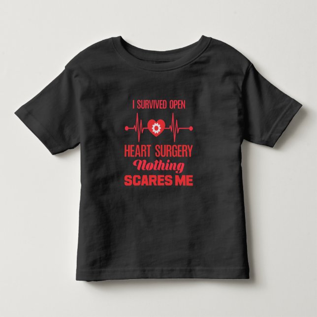 Camiseta Sobrevivente de Cirurgia Cardíaca Aberta Obtenha R (Frente)