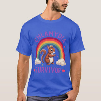 Camiseta Sobrevivente de Clamídia Humor Adulto Divertido Co