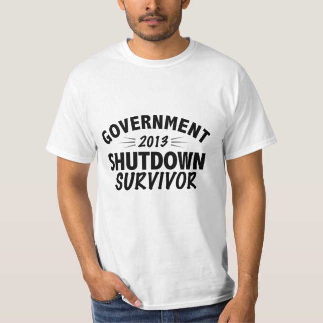 Camiseta Sobrevivente de desligamento do governo (Frente)