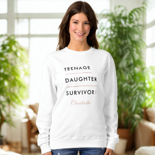 Camiseta Sobrevivente de Filha Adolescente Personalizado