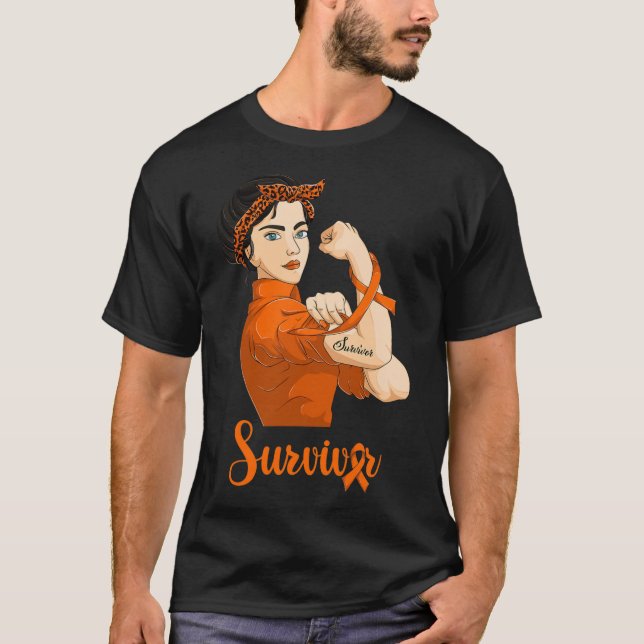 Camiseta Sobrevivente de leucemia  (Frente)