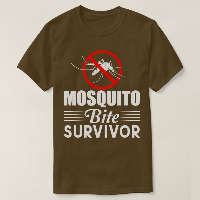 Camiseta Sobrevivente de picada de mosquito 1 (Frente do Design)