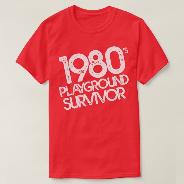 Camiseta Sobrevivente de Playground 1980 (Frente do Design)
