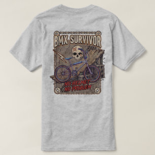 Camiseta sobrevivente de rampa de desenho de BMX gráfico do