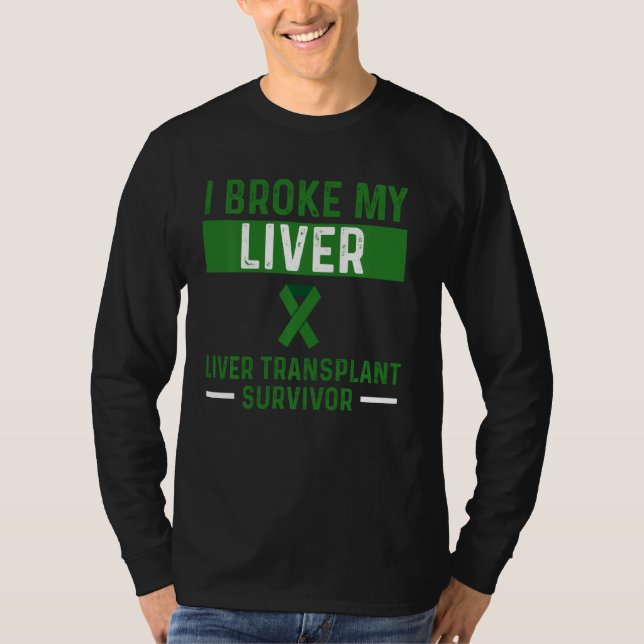 Camiseta Sobrevivente de transplante hepático Guerreiro Org (Frente)