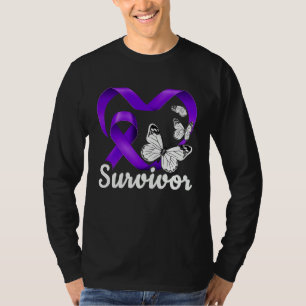 Camiseta Sobrevivente de Violência Doméstica borboleta cora