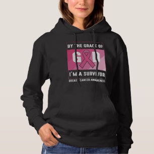 Camiseta Sobrevivente do câncer da mama por Deus, cristão d