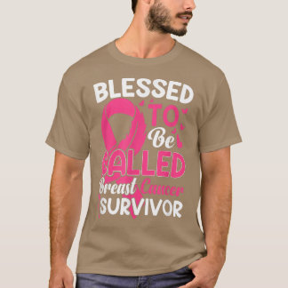 Camiseta Sobrevivente do câncer de mama abençoado por ser c