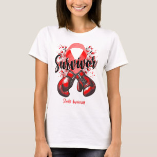 Camiseta Sobrevivente do Guerreiro com Traço de Flor