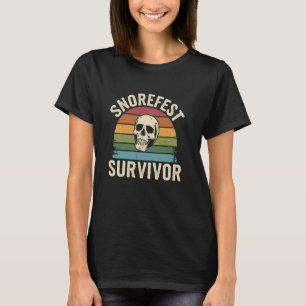 Camiseta Sobrevivente do Ronco Retrô Engraçado Chefe Colega