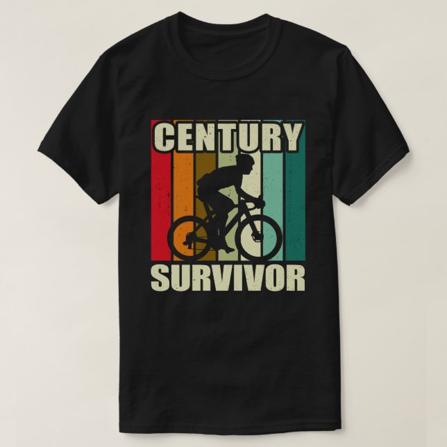 Camiseta Sobrevivente do século 100 Mil Ciclo de Ciclo (Frente do Design)