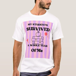 Camiseta Sobrevivente Engraçado do Fim de Ano Letivo para P