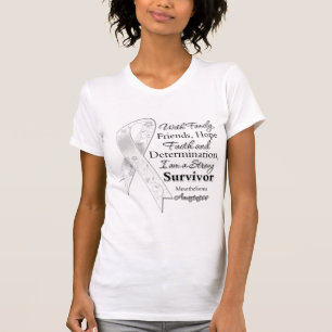 Camiseta Sobrevivente forte do apoio do mesotelioma