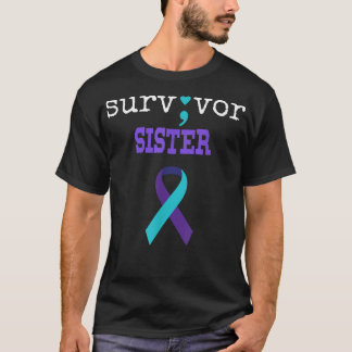 Camiseta Sobrevivente Irmã Semicolon Prevenção Suicida