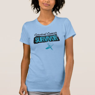 Camiseta Sobrevivente legal do cancro do colo do útero