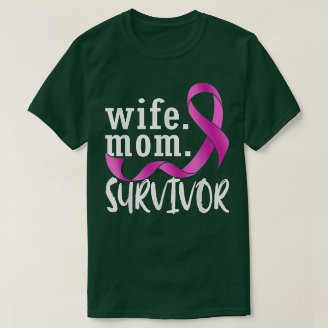 Camiseta Sobrevivente Mãe Sobrevivente Rosa Fita Sobrevivên (Frente do Design)