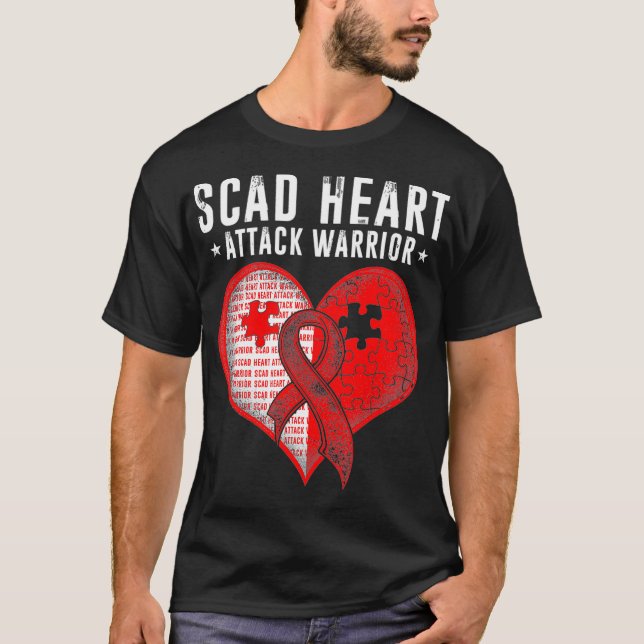 Camiseta Sobrevivente sobrevivente de ataque cardíaco SCAD  (Frente)